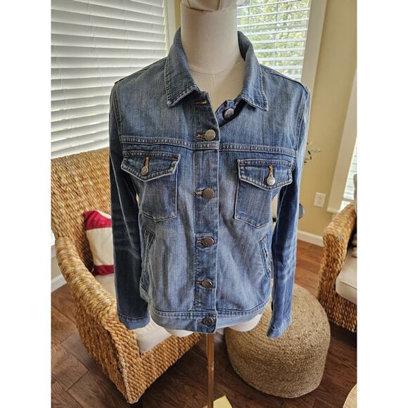 J. Crew Women's Denim Jean Jacket Sz S Metal Buttons Pockets Classic Preppy - Picture 7 of 9